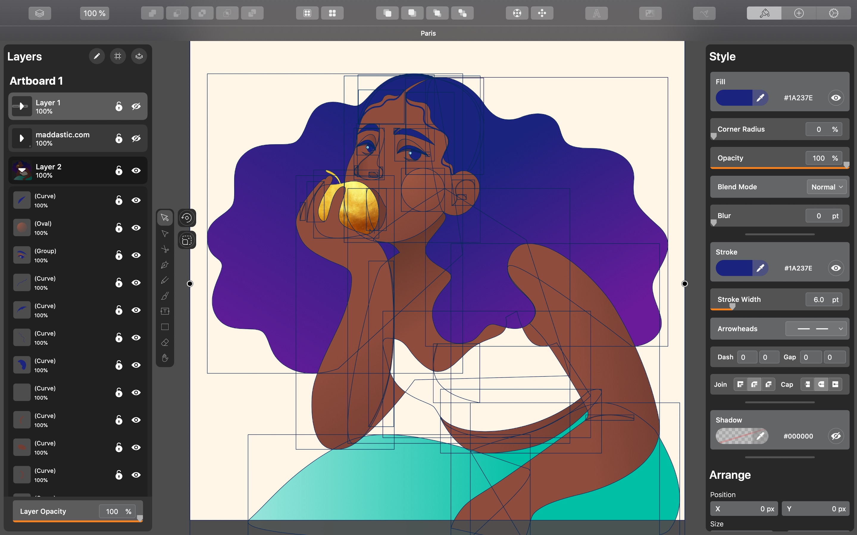 Screenshot do app Vectornator Pro - Vector Art
