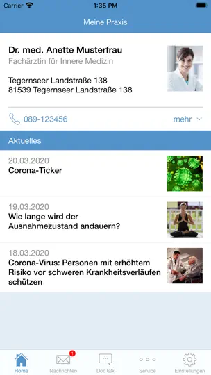 Screenshot von PraxisApp - Innere Medizin auf dem iPhone 1