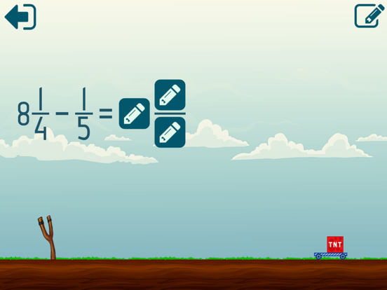 Math Shot Subtract Fractions iPad screenshot