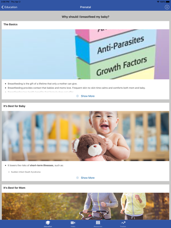Breast Beginnings iPad screenshot 4 - Medical app