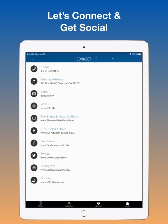 ICFN TV iPad screenshot 5 - Entertainment app