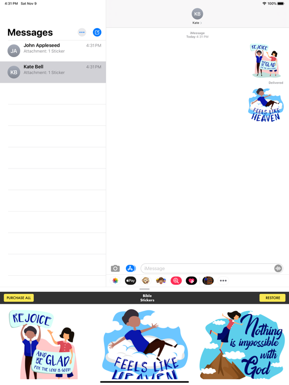 Screenshot #4 for Bible Stickers - Christian