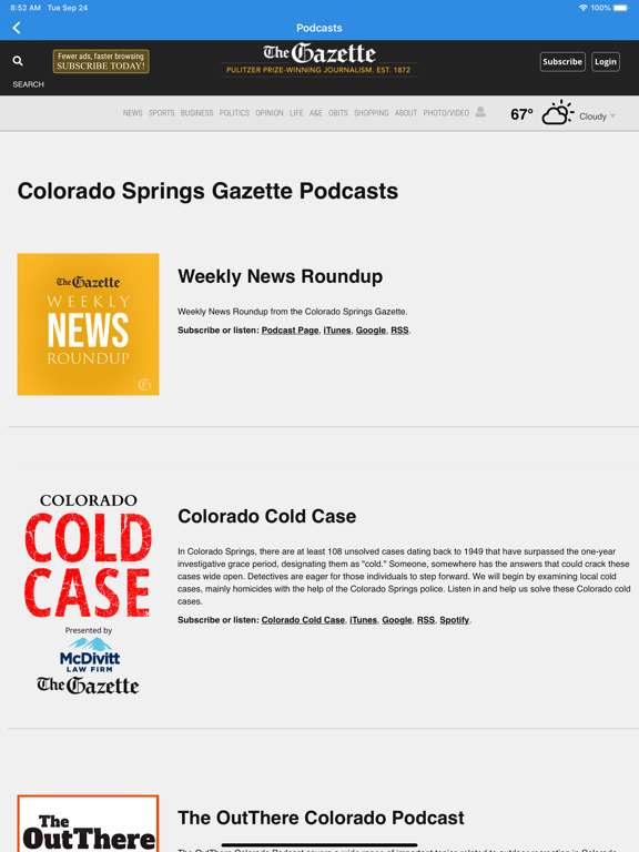 The Colorado Springs Gazette iPad screenshot 4 - News app
