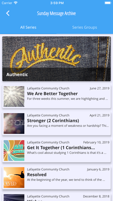 Lafayette Community Church Screenshot