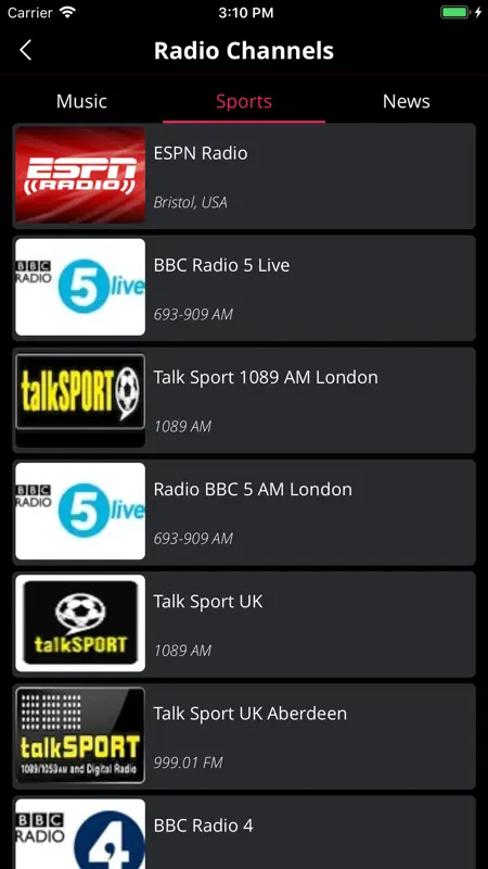 Radio English - Live Sports FM screenshot 1 of 9