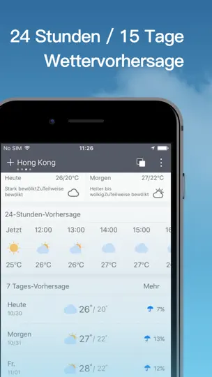 Screenshot von Live Wetter-Wetter De Pro auf dem iPhone 3