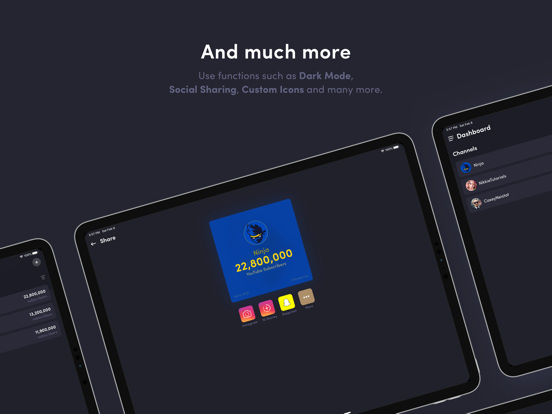 YTCount – Subscriber Count iPad screenshot 4 - Utilities app