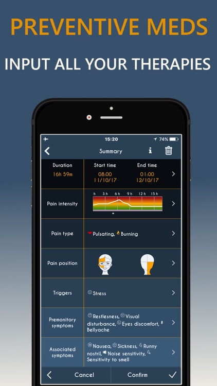HeadApp Migraine Diary screenshot-3