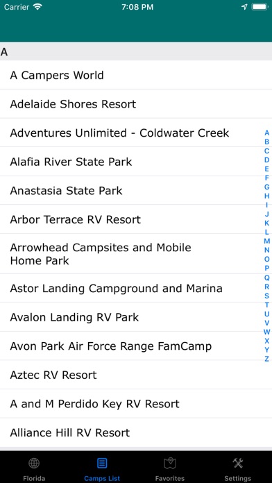 Screenshot #3 pour Florida – Campgrounds & RV's