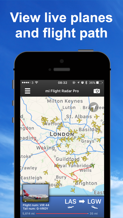 Screenshot of Flight Radar aerei in volo 242
