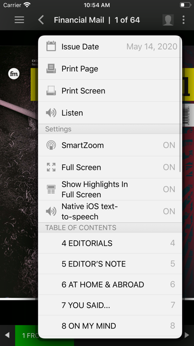 Financial Mail Magazine Screenshot