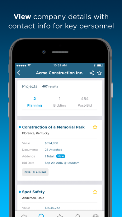 ConstructConnect Contractors Screenshot