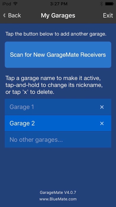 Garagemate Garage Door Remote By Bluemate Labs Inc Ios United States Searchman App Data Information [ 696 x 392 Pixel ]