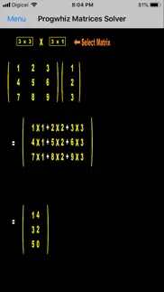 progwhiz matrices solver iPhone Captures Décran 4