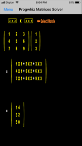 Progwhiz Matrices Solver screenshot