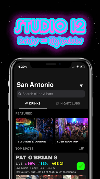 Screenshot #1 pour Studio 12: Drinks & Nightclubs