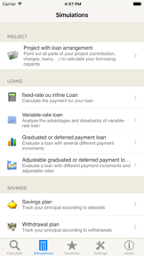 iLoan, credit simulator screenshot