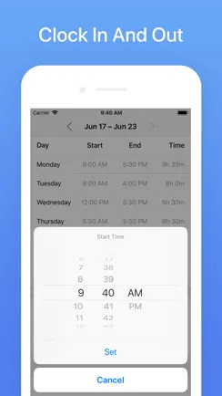 Hours Tracker: Time Calculator iPhone image 2