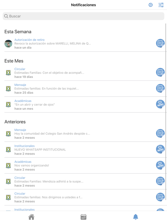 Colegio San Andrés iPad screenshot