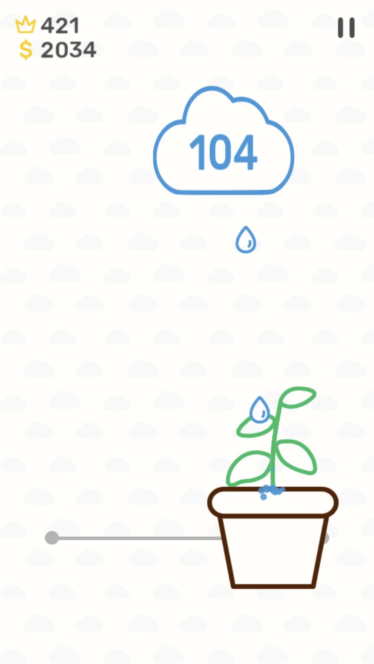 Screenshot do app Rain Drop Catcher