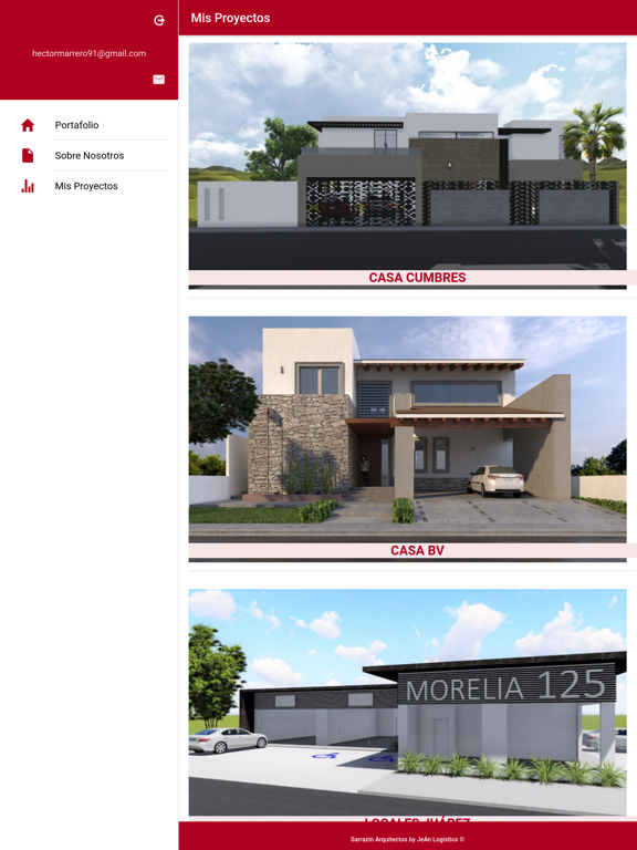 Sarrazin Arquitectos iPad screenshot