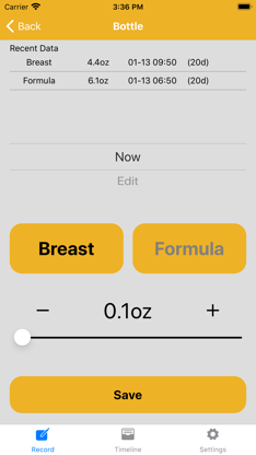 Baby Feeding Logger screenshot 4