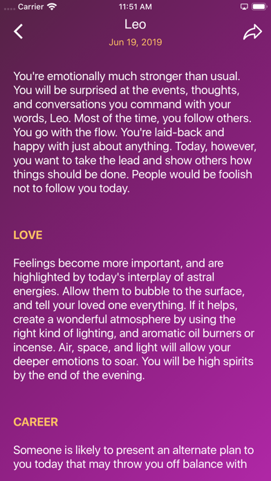 Screenshot #2 pour Daily Horoscope - Tarot Reader
