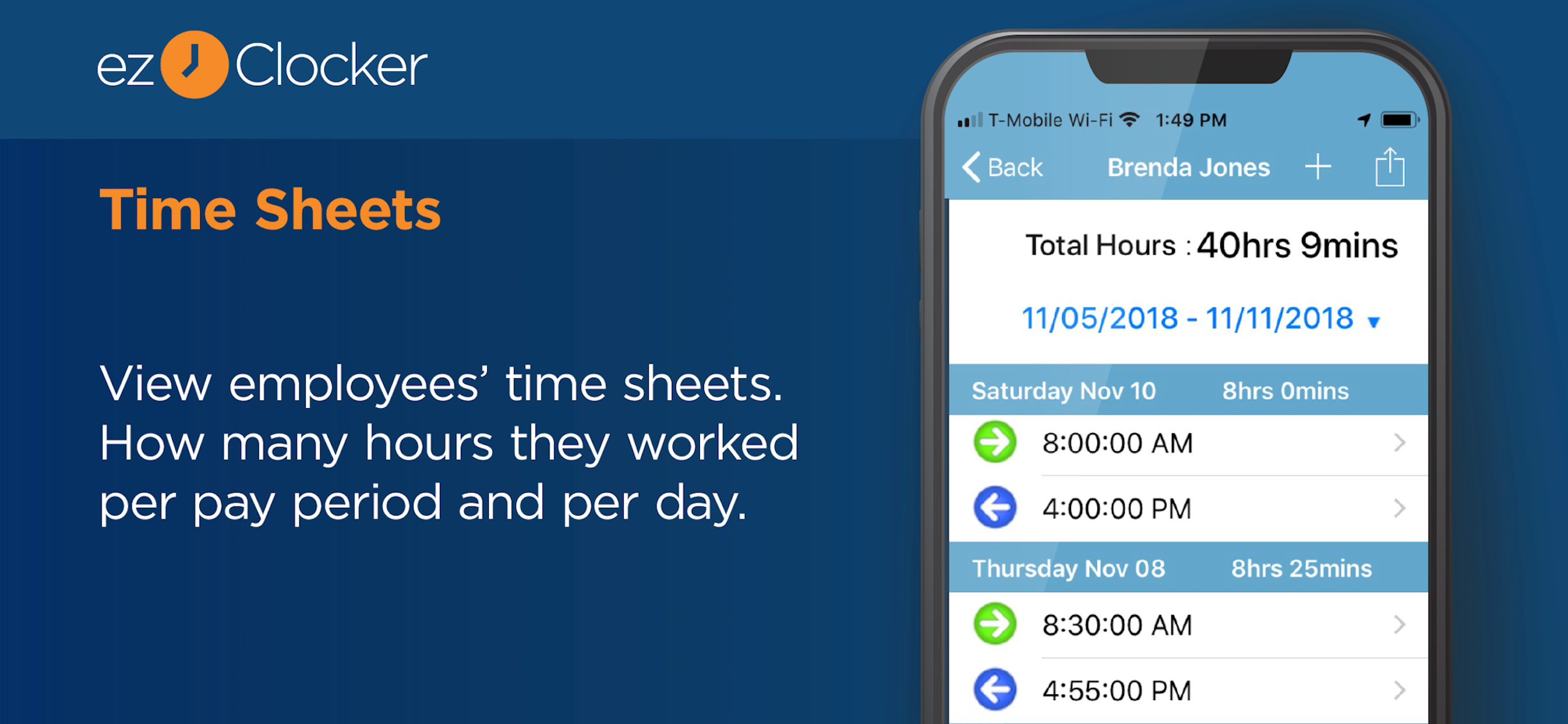 ezClocker: Employee Time Track screenshot 3