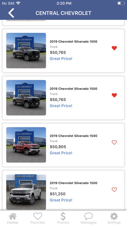 Central Dealerships App