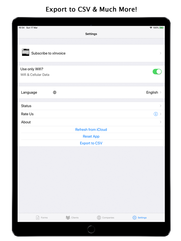 Easy Invoice Pro - PDF export iPad screenshot 6 - Business app