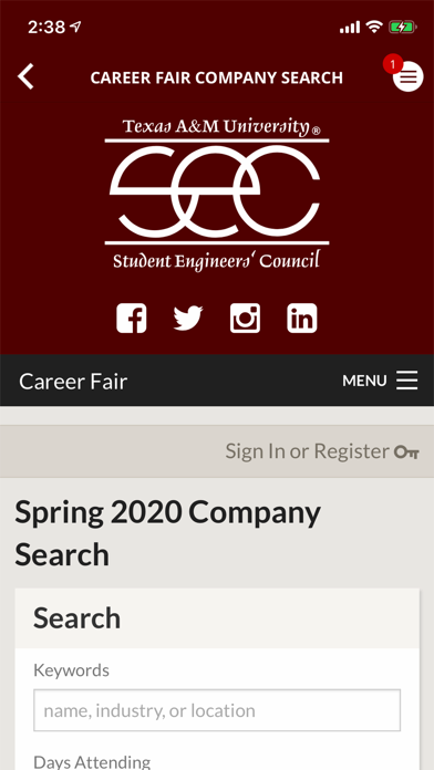 SEC Connect iPhone screenshot 5 - Business app