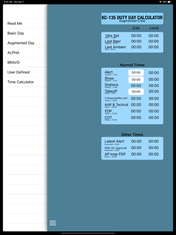 Screenshot #6 pour KC-135 Duty Day Calc