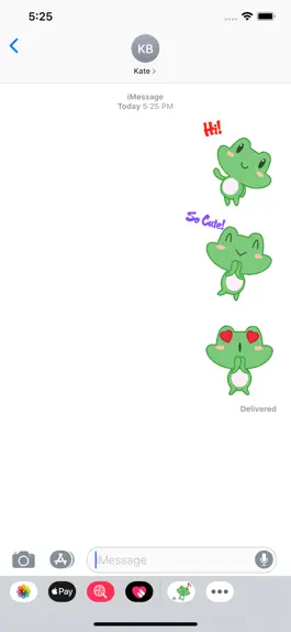 Game screenshot Animated Cute Frog Emoticon mod apk