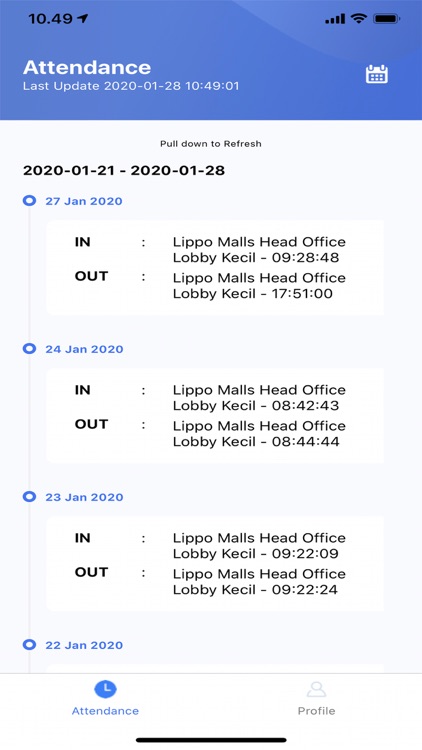 Lippo Malls Attendance System
