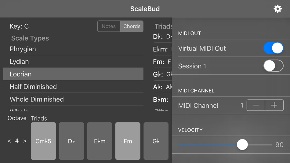 #3. ScaleBud - AUv3 MIDI Keyboard (iOS) 由: Cem Olcay