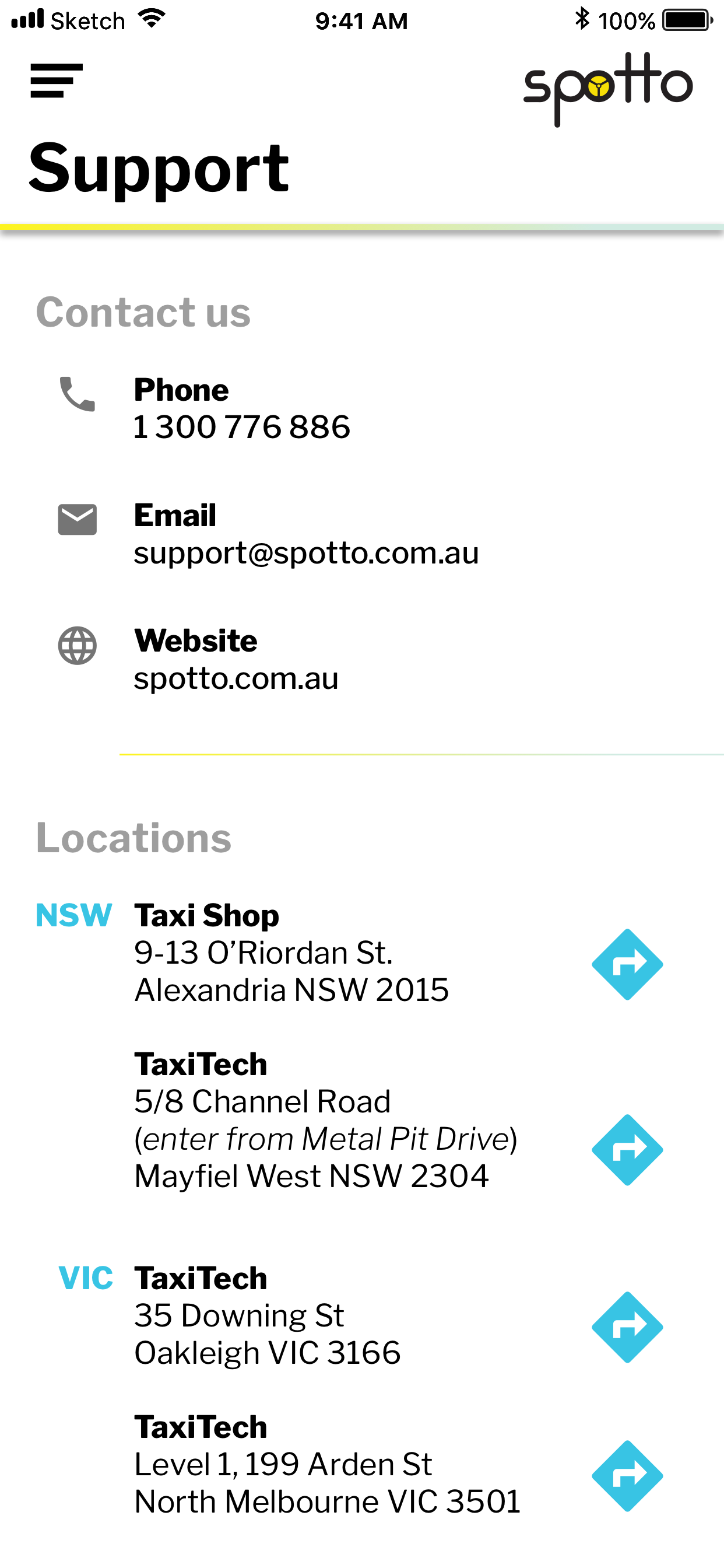 Spotto for Taxi Drivers