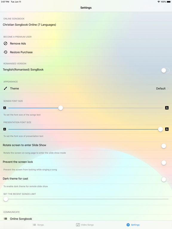 Telugu Christian Songs iPad screenshot