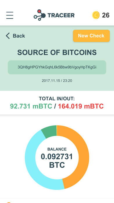 Traceer - check Bitcoins screenshot 3