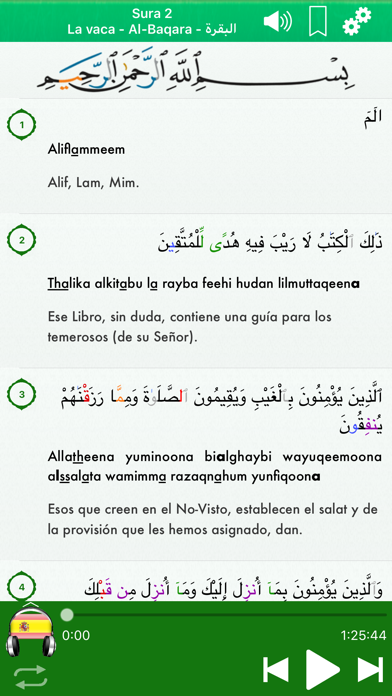 Corán Audio Pro: Español,Árabe screenshot 4