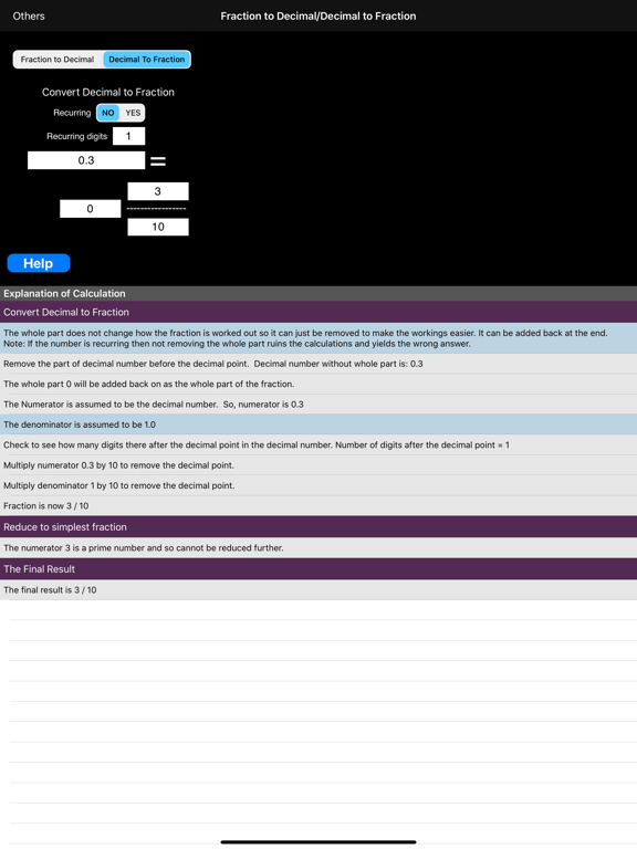 Screenshot #6 pour Fractions/Decimals/Fractions