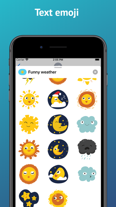 Weather Stickers & emoji appのおすすめ画像2