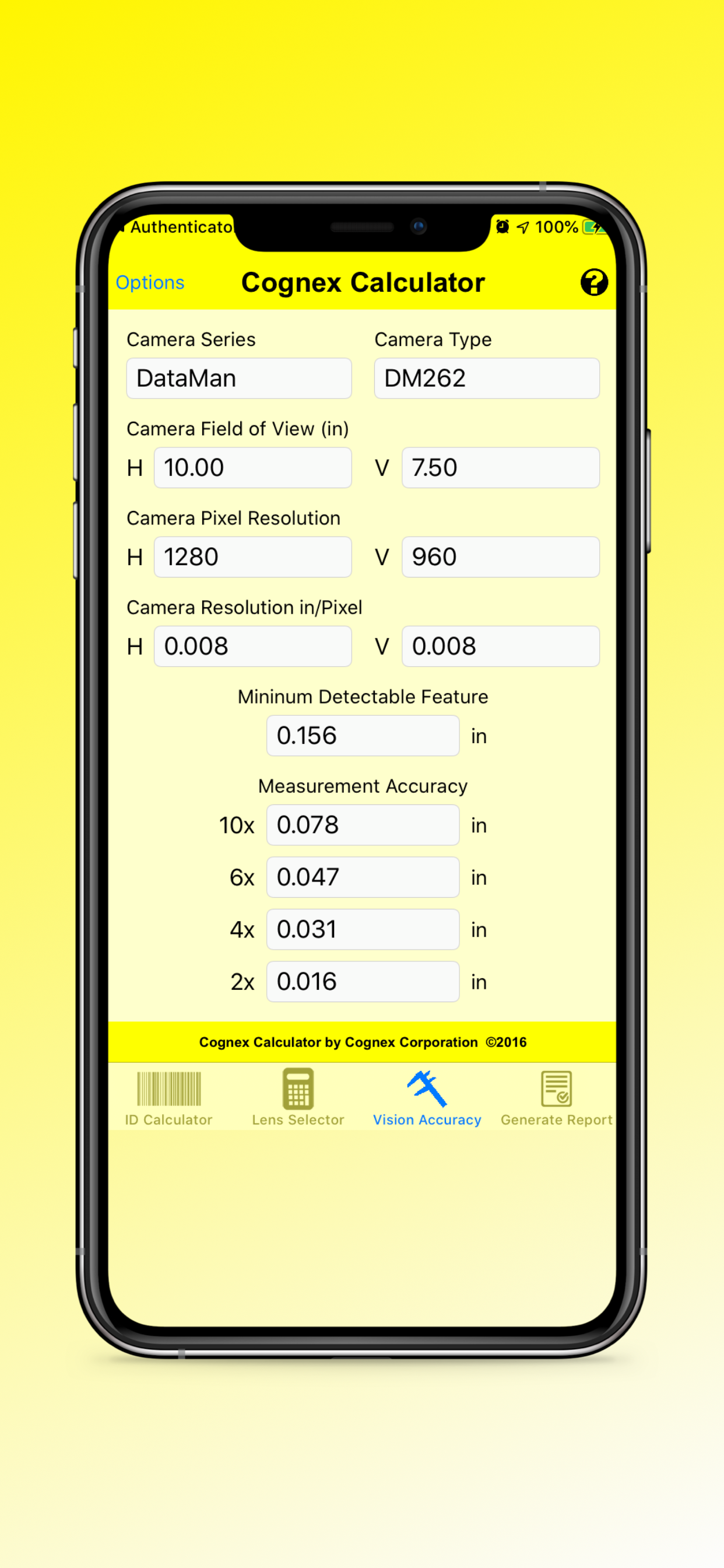 Cognex Calculator App