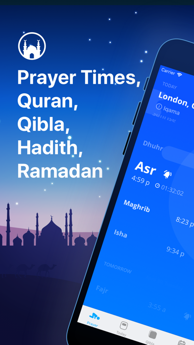 Athan Pro: Prayer time (أذان - أوقات الصلاة) - Azan, Quran, ramadan, Tasbih & Qibla Screenshot 1