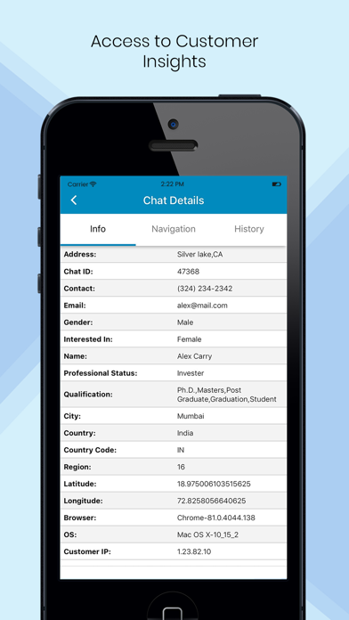 ICE Live Chat iPhone screenshot 3 - Business app
