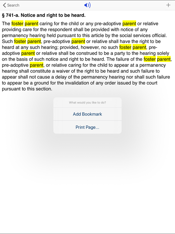 NY Family Court Act 2026 iPad screenshot 4 - Reference app