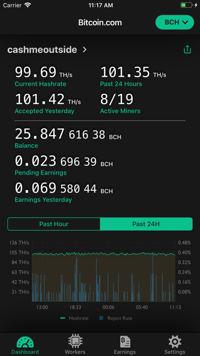 Bitcoin.com Mining Pool screenshot 2