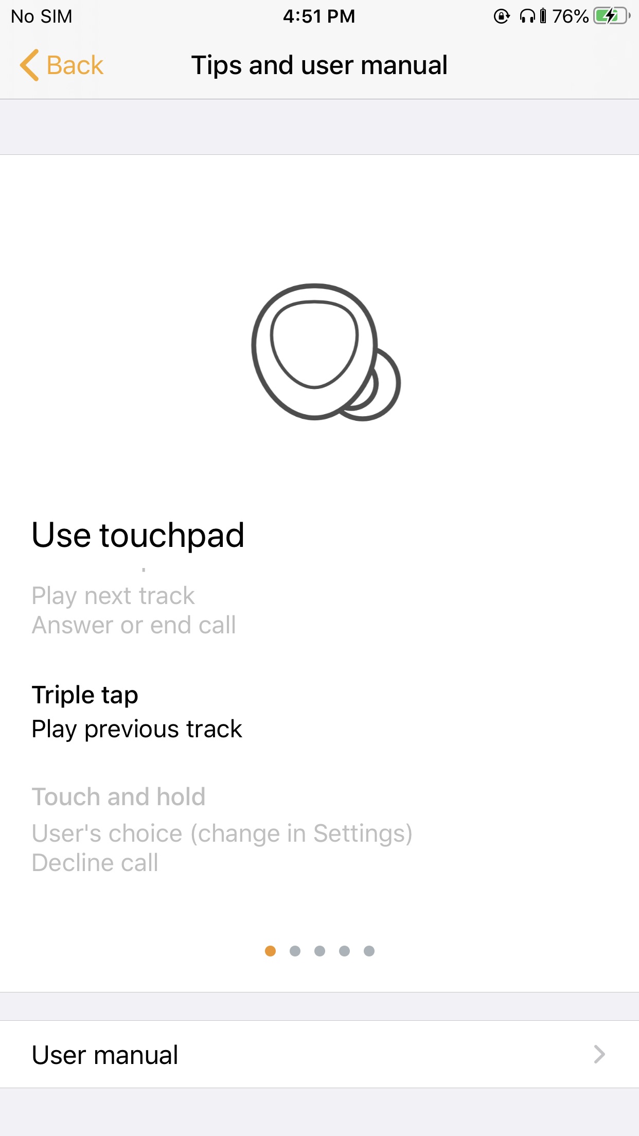 Screenshot do app Samsung Galaxy Buds+