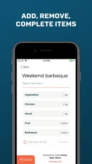 shared grocery list - bitemeal iphone screenshot 2