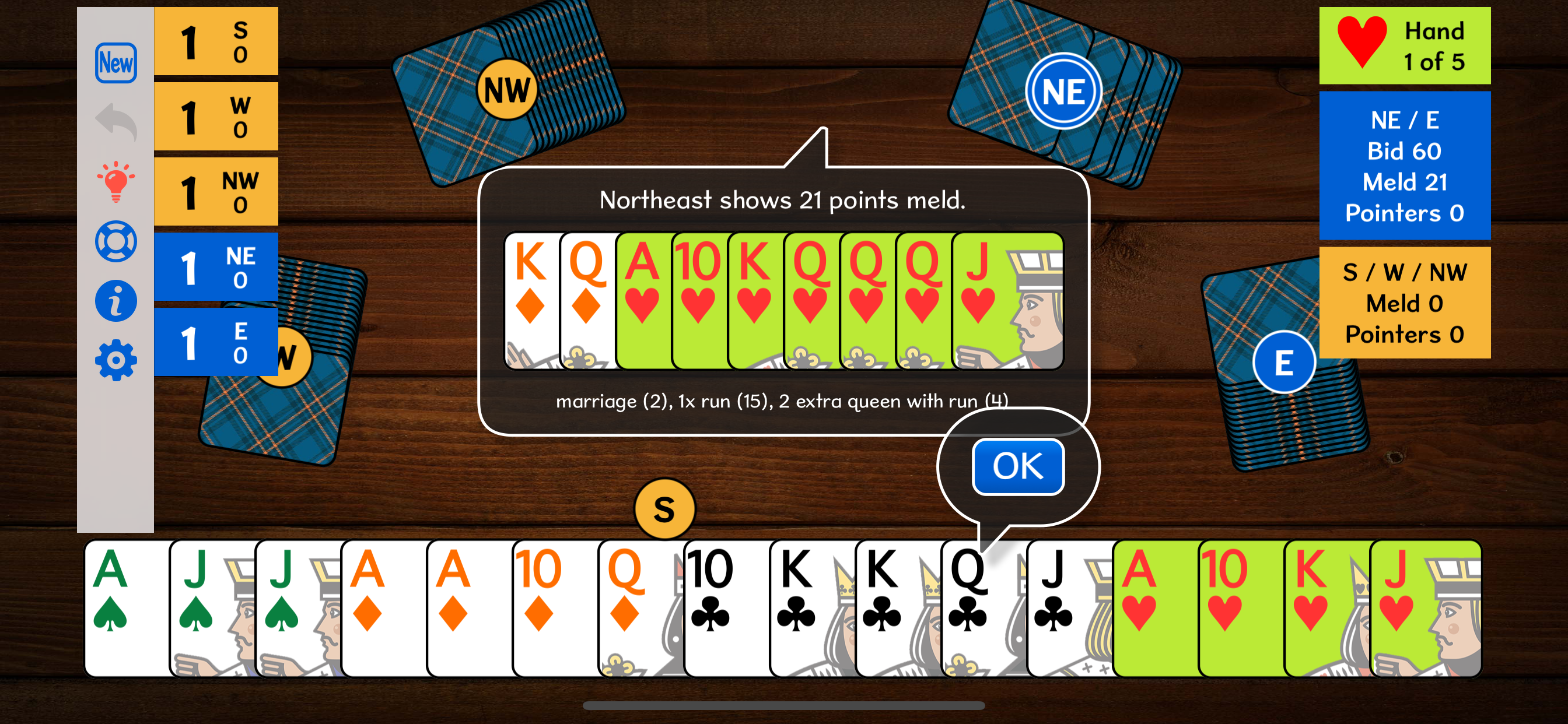 5-Handed Pinochle+ screenshot 6