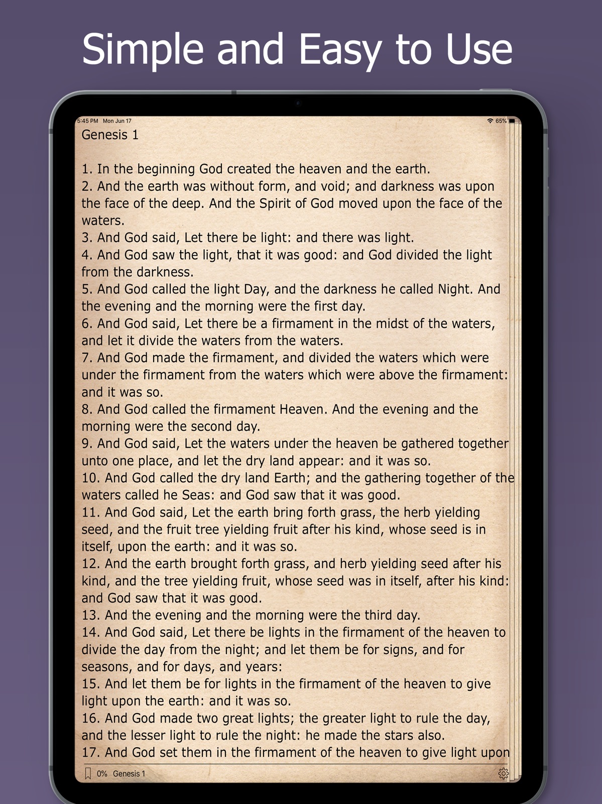 Holy Bible for Daily Reading ipad screenshot 1